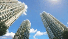 建型采用永不外时的外立面设想